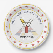 Assiettes En Carton Le néoplasticisme est un monogramme élégant. Lettr (Devant)