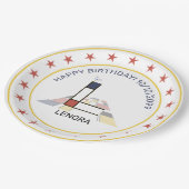 Assiettes En Carton Le néoplasticisme est un monogramme élégant. Lettr (Angle)