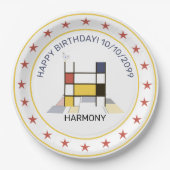 Assiettes En Carton Le néoplasticisme est un monogramme élégant. Lettr (Devant)