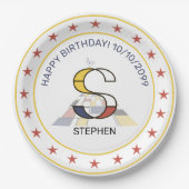 Assiettes En Carton Le néoplasticisme est un monogramme élégant. Lettr (Devant)