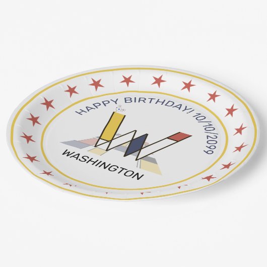 Assiettes En Carton Le néoplasticisme est un monogramme élégant. Lettr (Angle)