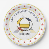 Assiettes En Carton Le néoplasticisme est un monogramme élégant. Lettr (Devant)