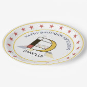 Assiettes En Carton Le néoplasticisme est un monogramme élégant. Lettr (Angle)