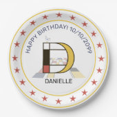 Assiettes En Carton Le néoplasticisme est un monogramme élégant. Lettr (Devant)