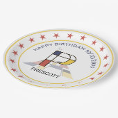 Assiettes En Carton Le néoplasticisme est un monogramme élégant. Lettr (Angle)