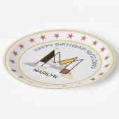 Assiettes En Carton Le néoplasticisme est un monogramme élégant. Lettr (Angle)