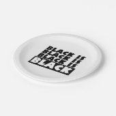 Assiettes En Carton Le noir est noir (Angle)