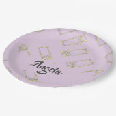 Assiettes En Carton Le nom personnalisé doit être motif (Angle)