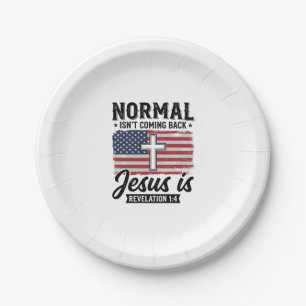 Assiettes En Carton Le Normal Ne Revient Pas Jésus Révélation T-Shirt_