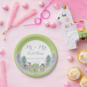 Assiettes En Carton Le paon de Succulents fait varier le pas d'épouser (Fête)