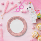 Assiettes En Carton Le Papillon rose (Fête)