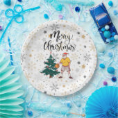 Assiettes En Carton Le Père Noël joue avec Noël   (Fête)