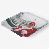 Assiettes En Carton Le Père Noël Trump avec sac rouge (Angulaire)