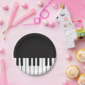 Assiettes En Carton Le piano verrouille les plaques à papier (Fête)