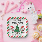 Assiettes En Carton Le pickball de Noël (Fête)