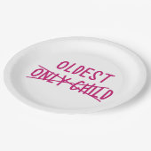 Assiettes En Carton Le plus âgé avec un seul enfant traversé (Angle)