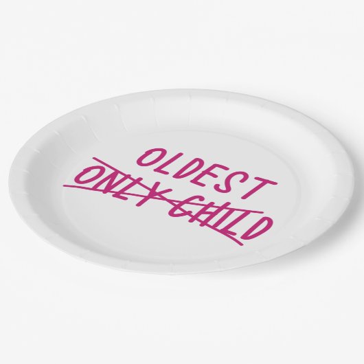 Assiettes En Carton Le plus âgé avec un seul enfant traversé (Angle)