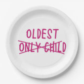 Assiettes En Carton Le plus âgé avec un seul enfant traversé (Devant)