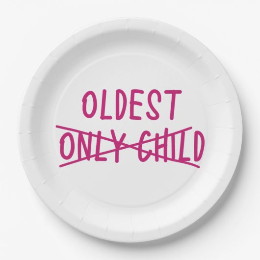 Assiettes En Carton Le plus âgé avec un seul enfant traversé (Devant)