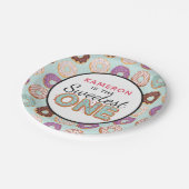 Assiettes En Carton LE PLUS DOUX Bleu beignets glacés Bébé Premier ann (Angle)