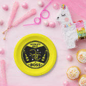 Assiettes En Carton Le plus grand patron du monde (Fête)