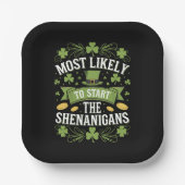 Assiettes En Carton Le Plus Probable À Démarrer Le St patrick Shenanig (Recto)