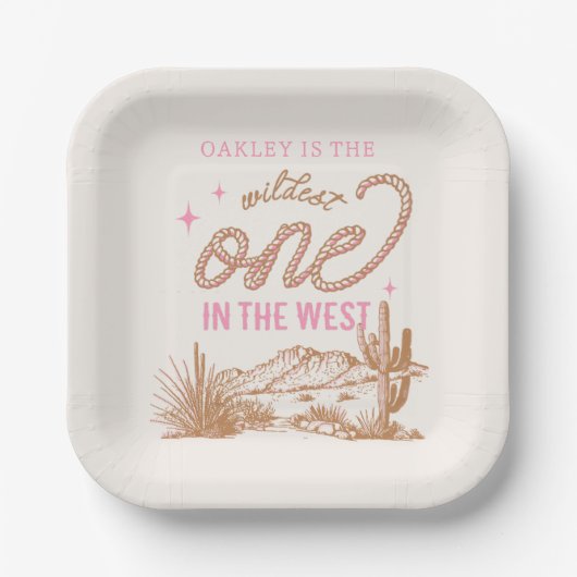 Assiettes En Carton Le plus sauvage des Plaques du Parti Ouest (Recto)