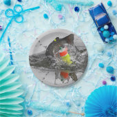 Assiettes En Carton Le poisson-chat prend à l'amorce l'art (Fête)