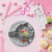 Assiettes En Carton Le poisson-chat prend à l'amorce l'art (Fête)