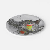 Assiettes En Carton Le poisson-chat prend à l'amorce l'art (Angle)