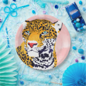 Assiettes En Carton Le portrait du léopard (Fête)