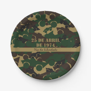 Assiettes En Carton Le Portugal, 25 Abril, jour de liberté