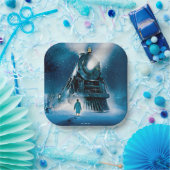 Assiettes En Carton Le pyjama d'Express polaire (Fête)