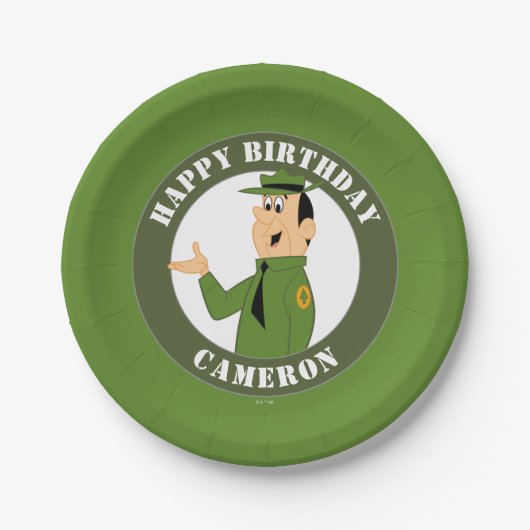 Assiettes En Carton Le Ranger Smith Portrait de Jellystone (Devant)