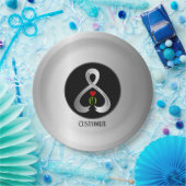 Assiettes En Carton Le ruban de sensibilisation de Parkinson (Fête)