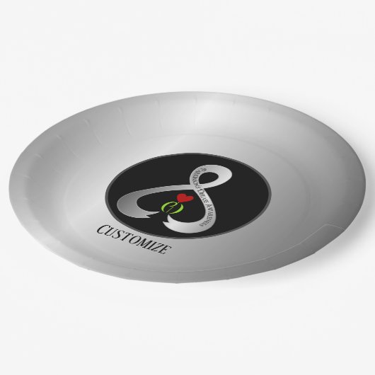 Assiettes En Carton Le ruban de sensibilisation de Parkinson (Angle)