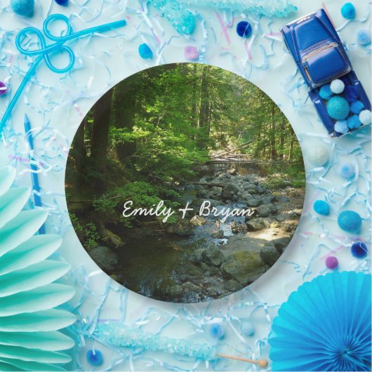 Assiettes En Carton Le ruisseau Laughwater au parc national Mount Rain (Fête)