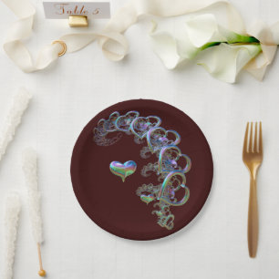 Assiettes En Carton Le rythme du coeur