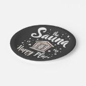 Assiettes En Carton Le sauna est mon endroit heureux (Angle)