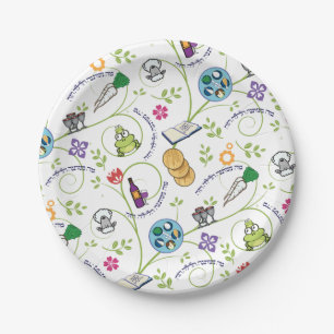 Assiettes En Carton Le Seder De Pessah Matza Les Grenouilles À Vins C