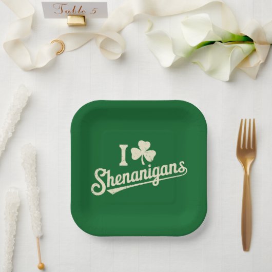 Assiettes En Carton Le Shamrock de Green Funny Irish Patty Saint Patri (Mariage)