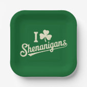 Assiettes En Carton Le Shamrock de Green Funny Irish Patty Saint Patri (Recto)