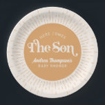 Assiettes En Carton Le Soleil Est Là, Le Son Boy Bay Douche<br><div class="desc">Sunshine Voici Le Son Boy Bay Douche Plaques Papier</div>