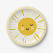 Assiettes En Carton Le soleil tourne à une fête d'anniversaire (Devant)