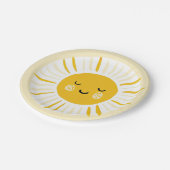 Assiettes En Carton Le soleil tourne à une fête d'anniversaire (Angle)