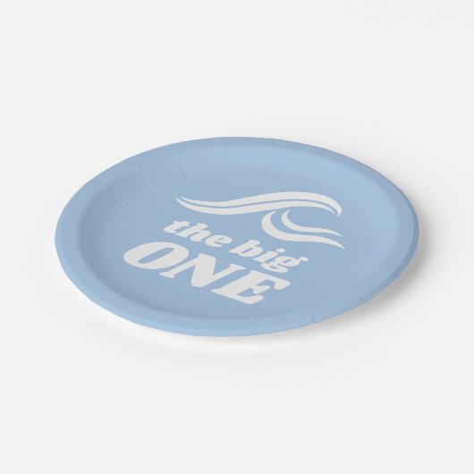 Assiettes En Carton Le Surf Anniversaire, Le Big One (Angle)