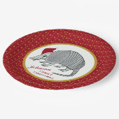 Assiettes En Carton Le tatou de Père Noël tient le premier rôle Noël (Angle)