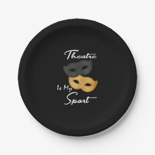 Assiettes En Carton Le théâtre est mon sport Cadeau de théâtre Lo