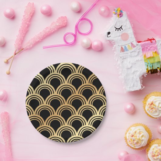 Assiettes En Carton Le thème du grand Gatsby Nouvel An 2022 (Fête)