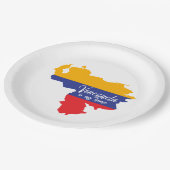 Assiettes En Carton Le Venezuela est ma maison (Angle)